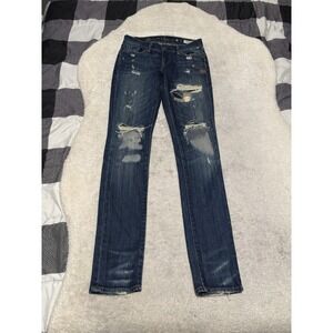 Levi's Capital E Distressed Skimmer Low Skinny Womens Jeans Size 26
